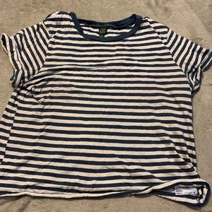blue and white striped t-shirt❕❕